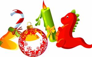 new year, christmas, figures, 2012, symbolics, dragon wallpaper thumb
