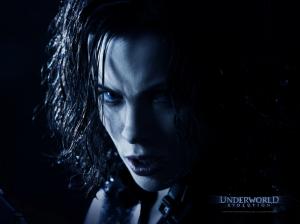 Kate Beckinsale Brunette Dark Underworld Face HD wallpaper thumb