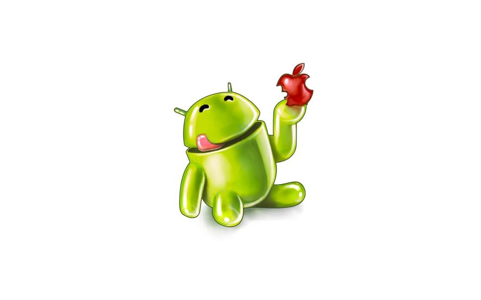 Android Eating Apple wallpaper,android fantasy HD wallpaper,background HD wallpaper,tech HD wallpaper,technology HD wallpaper,funny HD wallpaper,1920x1200 wallpaper