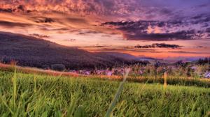 Meadow Above A Village Hdr wallpaper thumb