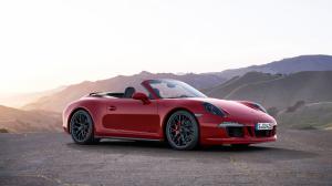 2015, Porsche 911 Carrera GTS, Red Car, Convertible, Nature wallpaper thumb