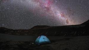 Night Tent Camp Camping Galaxy Milky Way HD wallpaper thumb