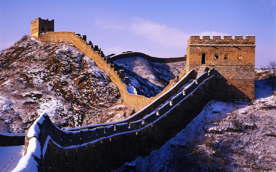 Snow on the Great Wall wallpaper,Snow HD wallpaper,Great HD wallpaper,Wall HD wallpaper,China HD wallpaper,1920x1200 wallpaper