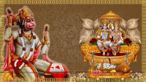 Lord Hanuman Shri Ram wallpaper thumb