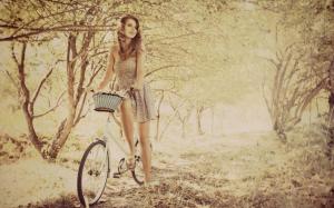 Mood Girl Bicycle wallpaper thumb