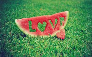 Watermelon Love Grass wallpaper thumb