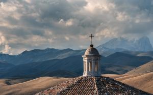 Church Cathedral Cross Mountains HD wallpaper thumb