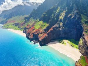 Hawaii, landscape, nature, beach, mountain, sea wallpaper thumb