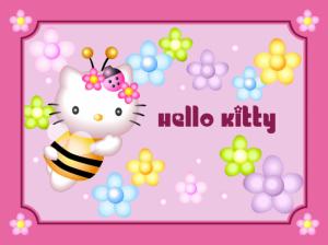 Hello Kitty, Cartoon, Pink, Cat, Bee wallpaper thumb