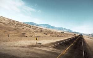 Desert Road Highway Landscape HD wallpaper thumb