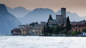Town Of Malcesine On Lake Garda Italy wallpaper thumb