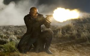 Avengers Nick Fury Samuel L Jackson Stop Action Handgun HD wallpaper thumb