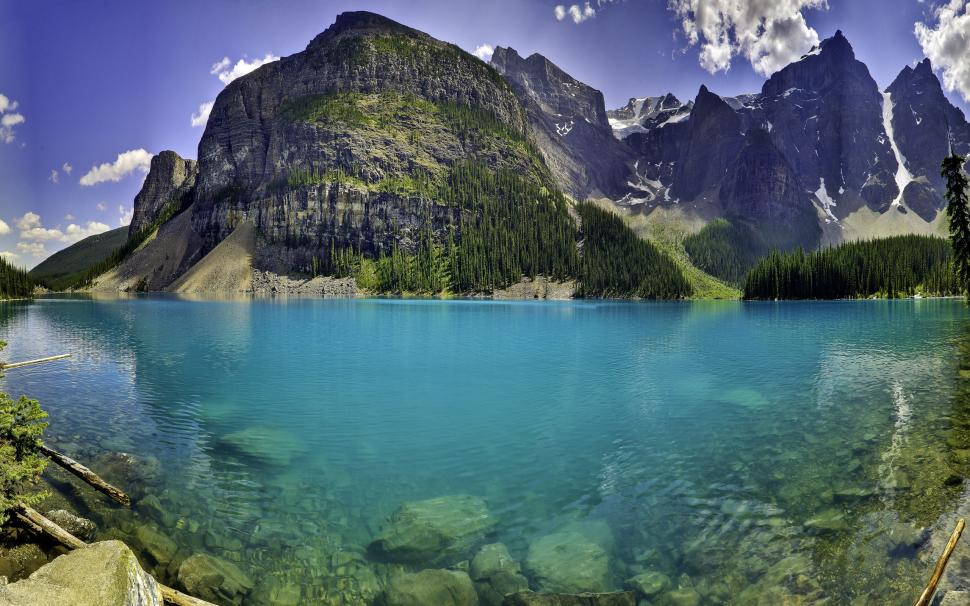 Moraine lake panorama wallpaper,2560x1600 wallpaper