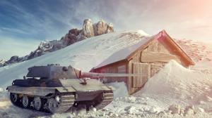 World of Tanks, winter, snow, house wallpaper thumb