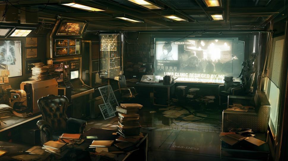 Deus Ex: Human Revolution, Room, Screen wallpaper,deus ex human revolution HD wallpaper,room HD wallpaper,screen HD wallpaper,1920x1080 wallpaper