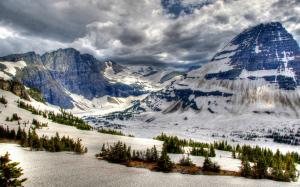 Canada, Banff Park, winter, mountains, snow, trees wallpaper thumb