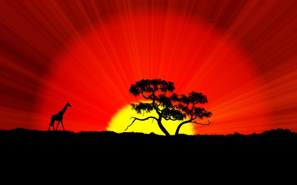 The World Africa wallpaper,giraffe HD wallpaper,sunset HD wallpaper,2560x1600 wallpaper