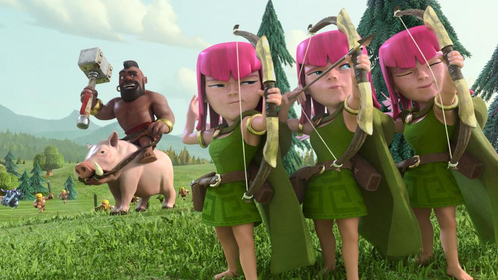 Clash of Clans, Archers, Bow and Arrows wallpaper,clash of clans HD wallpaper,archers HD wallpaper,bow and arrows HD wallpaper,1920x1080 wallpaper