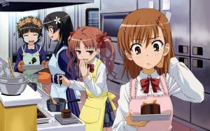 To aru Majutsu no Index, Anime Girls, Cakes, Misaka Mikoto, Baking, Saten Ruiko, Shirai Kuroko, Uiharu Kazari wallpaper thumb