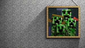 Minecraft, Art, Digital Art, Abstract, Blurred, Simple Background wallpaper thumb