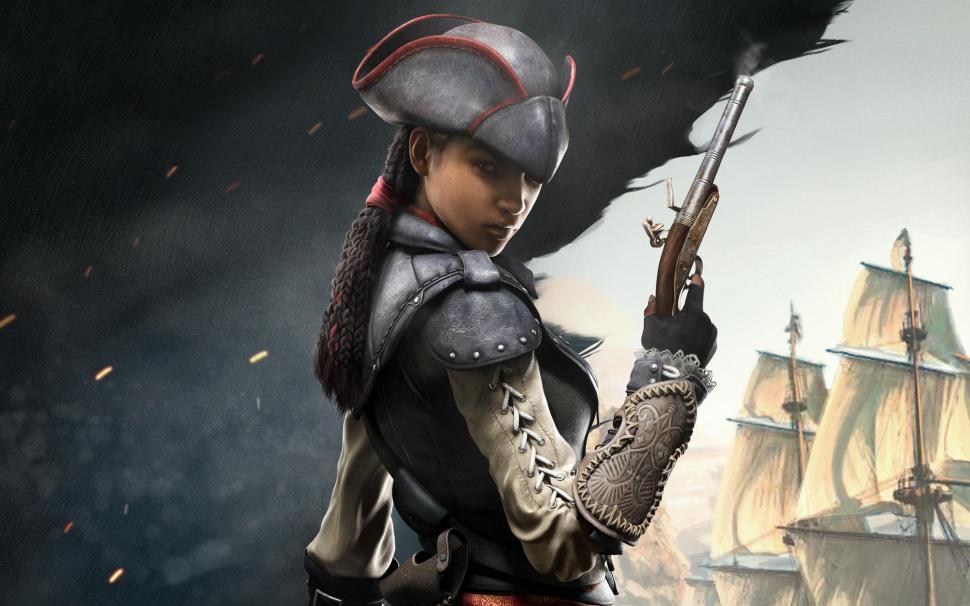 Aveline Assassin's Creed 4 Black Flag wallpaper,black HD wallpaper,creed HD wallpaper,flag HD wallpaper,assassin's HD wallpaper,aveline HD wallpaper,2880x1800 wallpaper