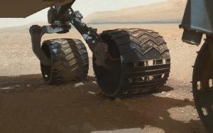 Curiosity Mars Rover Machine Alien Landscape Wheels HD wallpaper thumb