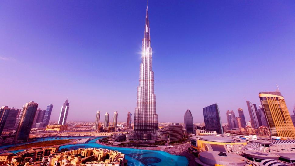 World Tallest Tower Burj Khalifa In Dubai wallpaper,shiny HD wallpaper,lagoon HD wallpaper,city HD wallpaper,skyscrapers HD wallpaper,nature & landscapes HD wallpaper,1920x1080 wallpaper