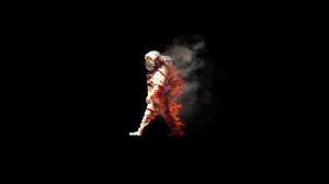 burning, astronaut, spaceman, fire, NASA, spacesuit wallpaper thumb