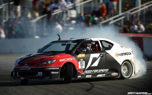 Scion TC Drift Burnout Smoke Race Track Race Track HD wallpaper thumb