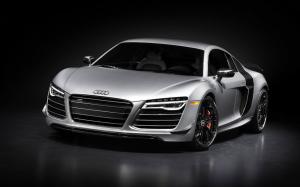 audi r8, silver, front view wallpaper thumb