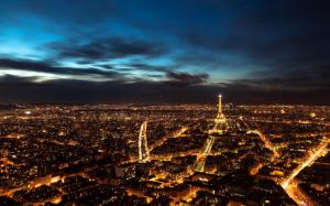 Paris Night Sky wallpaper thumb