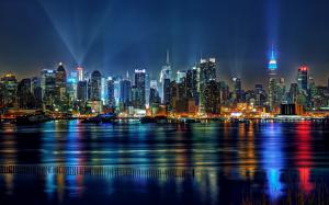 United States, New Jersey, Union Hill, New York City, buildings, lights wallpaper thumb