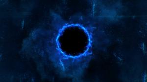 black holes, space, blue wallpaper thumb