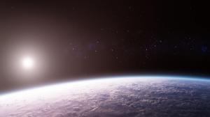 Outer space view of the Earth wallpaper thumb
