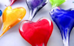 Glass hearts wallpaper thumb