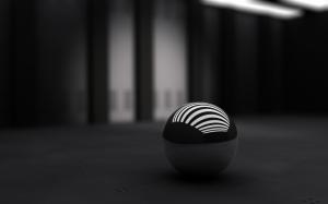 3D Black Ball wallpaper thumb