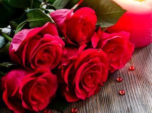 Bouquet, red roses, flowers close-up wallpaper thumb