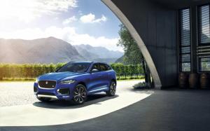 Jaguar F Pace, Blue Car, Outdoors wallpaper thumb
