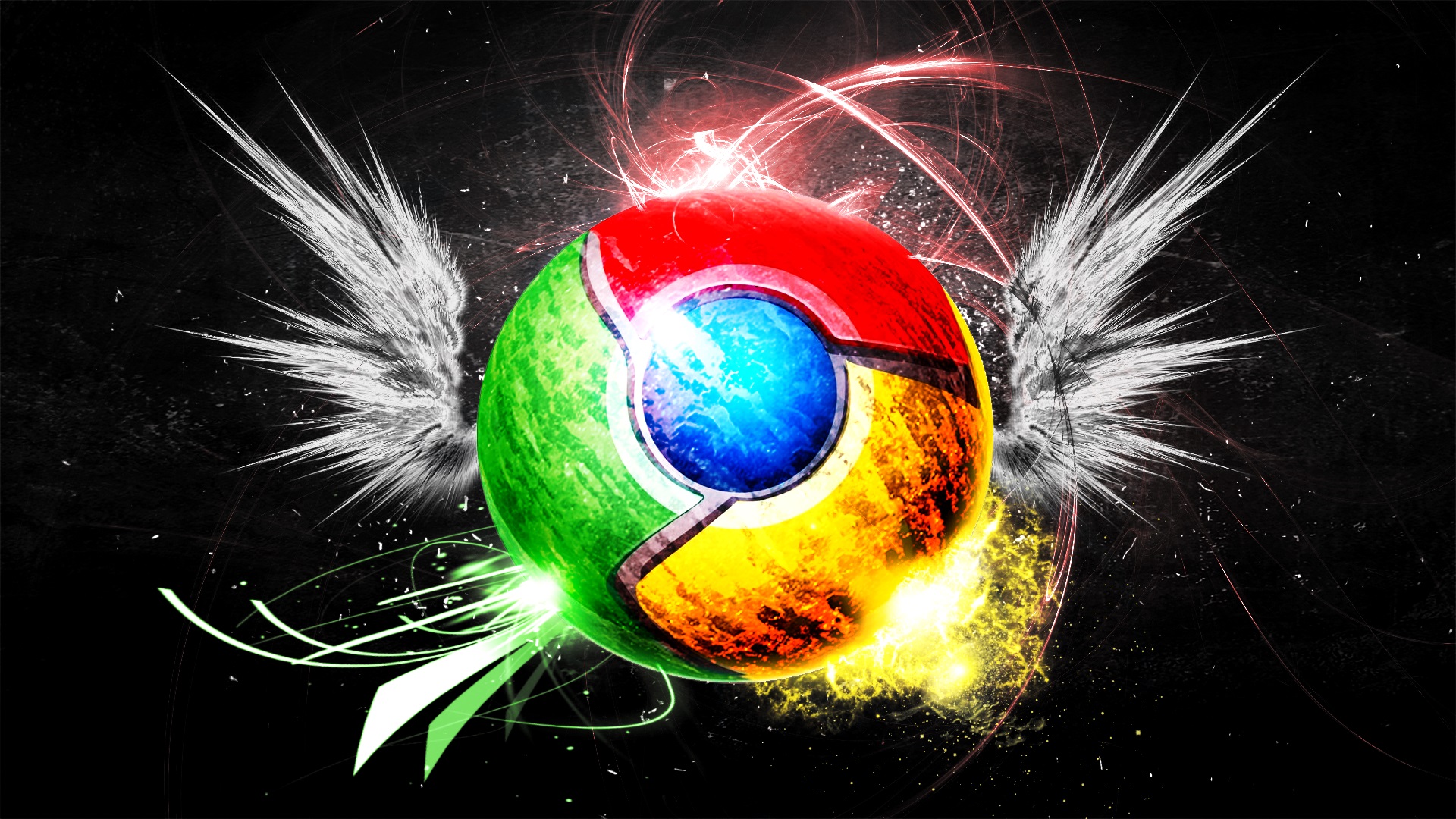 Google Chrome Logo Creative Wings Colorful Wallpaper Other Wallpaper Better