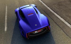 Volkswagen XL Sport, Blue Car, Aerial View wallpaper thumb