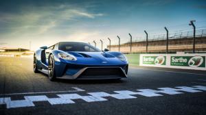Ford GT II blue supercar front view wallpaper thumb