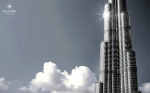 Burj Khalifa, Architecture, High Building, Sky, Clouds, Aerial View wallpaper thumb