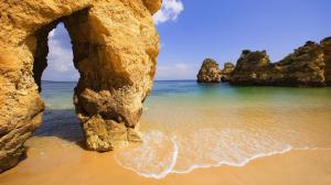 Amazing Beach In Algarve Portugal wallpaper thumb