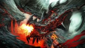 Fire Lava Dragon  Fantasy Desktop wallpaper thumb