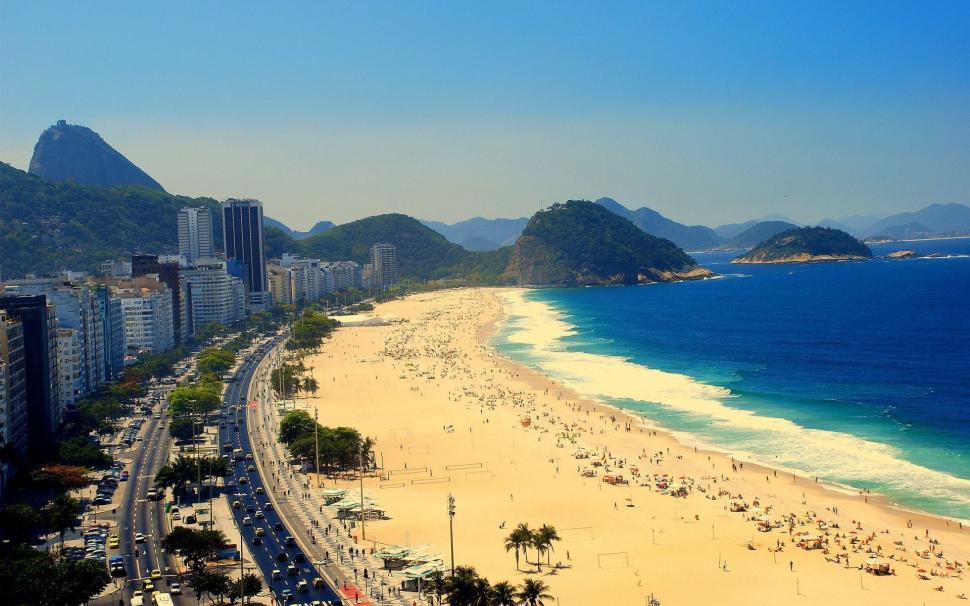 Copacabana Rio de Janeiro. wallpaper,beach HD wallpaper,sand HD wallpaper,sea HD wallpaper,summer HD wallpaper,1920x1200 wallpaper