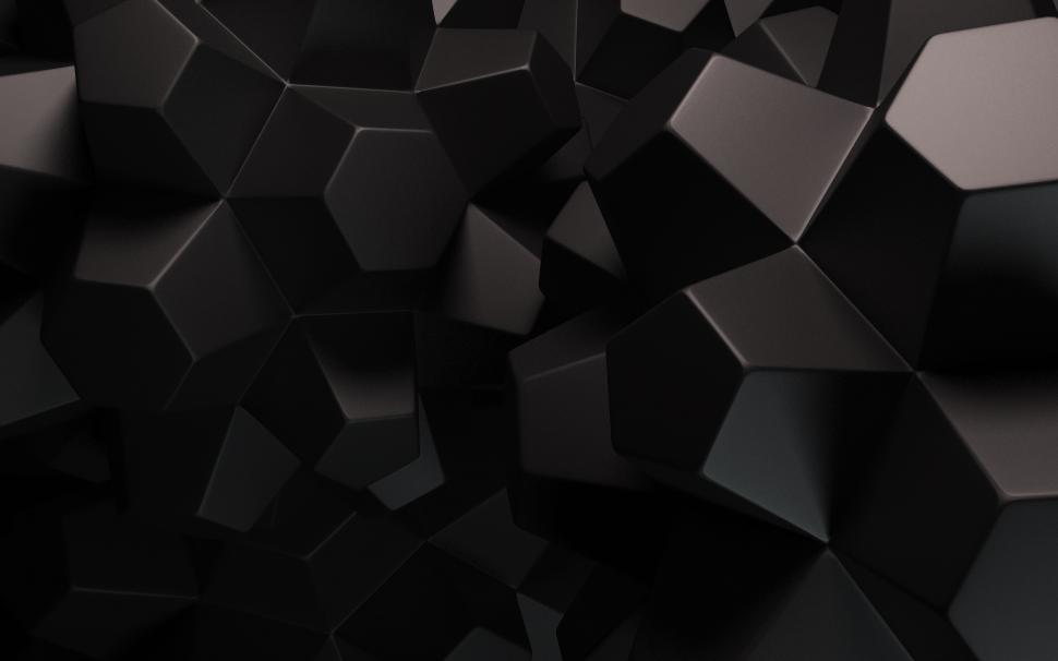 Black Abstract Shapes wallpaper,Abstract 3D HD wallpaper,2560x1600 wallpaper