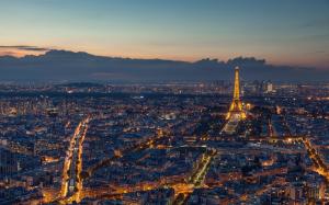 Paris, France, beautiful night, Eiffel Tower, city, evening, lights wallpaper thumb