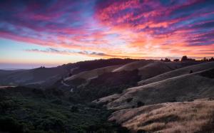 California, USA, hills, sky, clouds, sunset wallpaper thumb