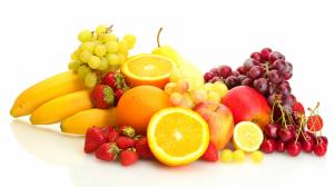 Fresh fruits, grapes, oranges, cherries, strawberries, banana, pears, apples wallpaper thumb