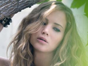 Jennifer Lawrence, actresses, faces, warm colors wallpaper thumb